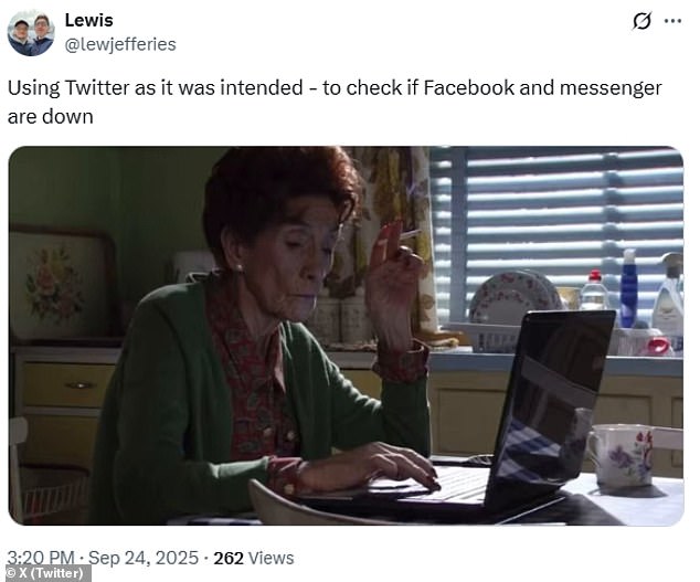 Users piled onto X (Twitter) to see if other users were also having problems with Meta's platforms