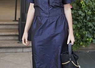 Felicity Jones was among the stylish arrivals at the Prada show on the third day of Milan Fashion Week on Thursday