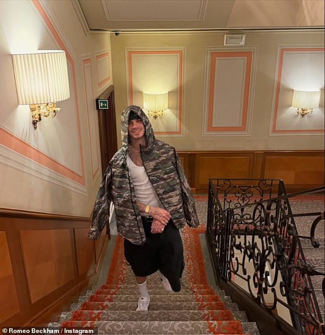 Meanwhile, Romeo himself confirmed that he had also landed in the Italian city. sharing a snap on Instagram with the caption: 'Fashion weeeeeeek'
