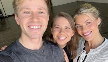 Bindi Irwin, 27, brought a smile to her brother Robert's, 21, face on Friday when she crashed the dance rehearsals for his upcoming performance on Dancing With The Stars US