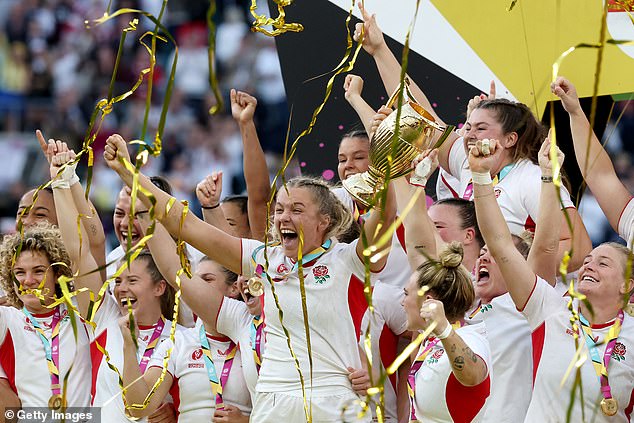 England have won the Women's Rugby World Cup on home turf - after backing from a cowboy hat-clad Princess of Wales who led congratulations with Prince William