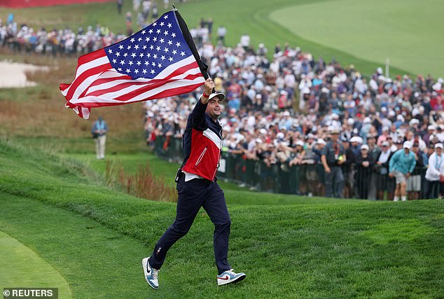 Bradley made a bizarre attempt to whip up the crowd by running with the American flag