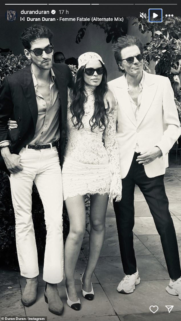 Snaps from the day showed various looks, with Atlanta and her new husband posing with her famous dad in less formal but equally edgy looks