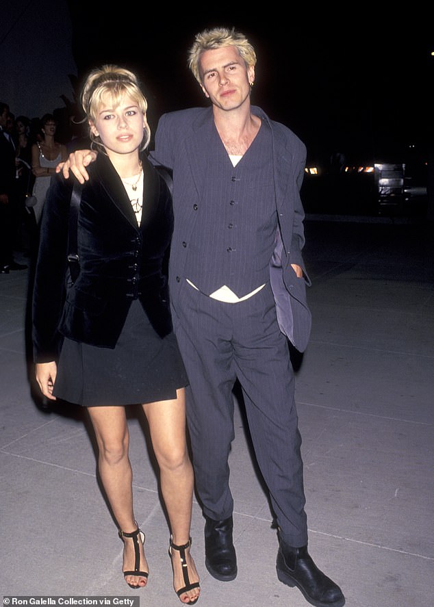 Atlanta¿s mother, British photographer and 90s TV darling Amanda de Cadenet, 53, was also in attendance as her only daughter with John celebrated her marriage (Amanda and John are pictured in 1994)