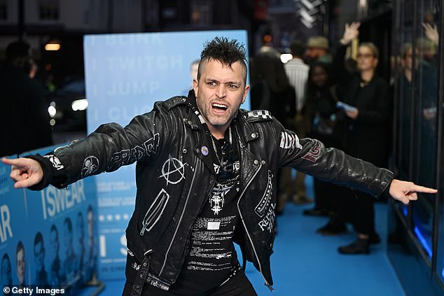 Big Brother winner Pete Bennett made a rare public appearance on Monday, as he attended a gala screening for the Tourette's campaigner John Davidson's biopic I Swear