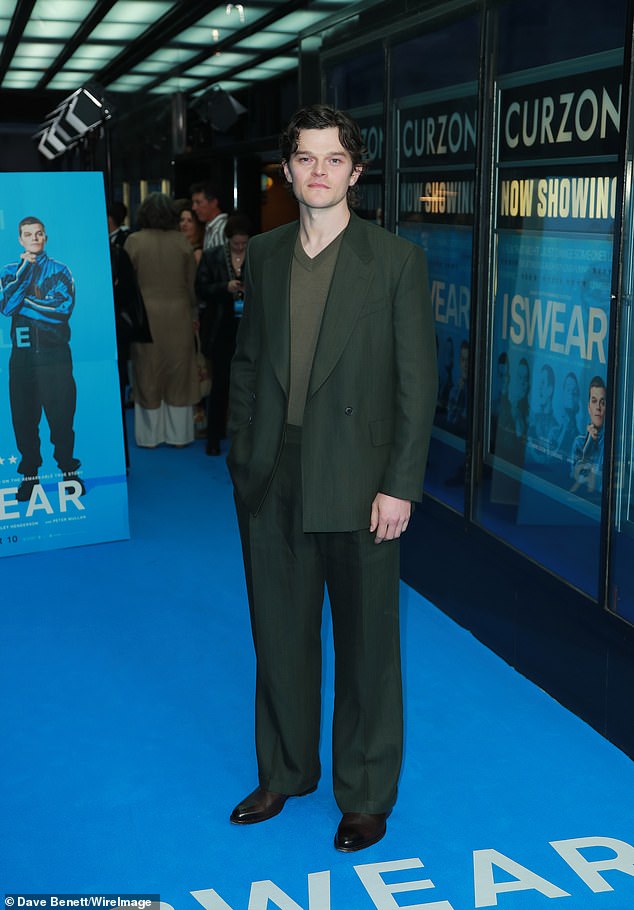 The film stars Robert Aramayo (pictured) as campaigner John, who himself was at the screening, and depicts his younger years living Glasgow