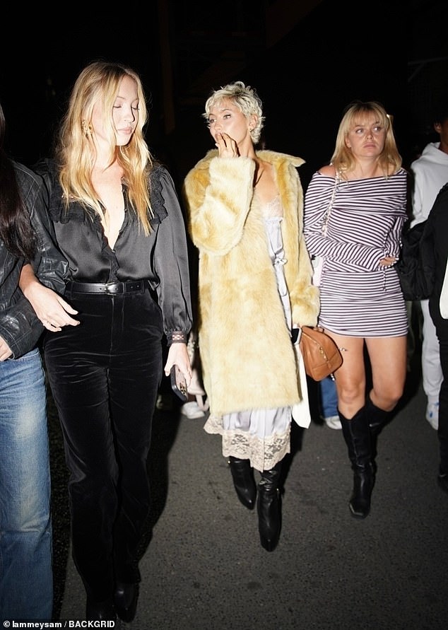 Iris was seen with the birthday girl as they left the event