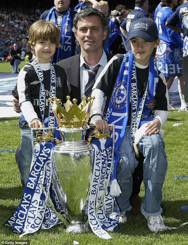 Jose Mourinho and his family - including children Jose Jnr and Matilde - have made London their base since his first move to Chelsea (pictured in 2005)