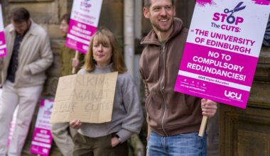 Supporting image for story: Edinburgh Uni lecturers walk out on first of five days of industrial action