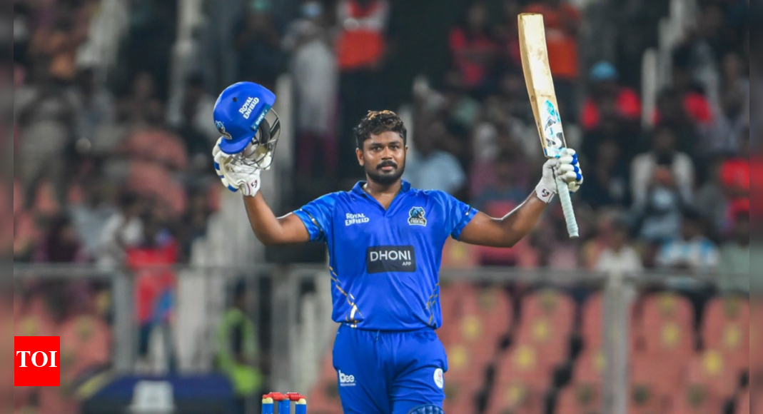 Watch: Sanju Samson no-look six goes viral as he hits fourth consecutive fifty in KCL | Cricket News