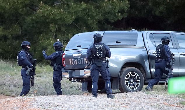 02 SEPT 2025 SYDNEY NSWWWW.MATRIXNEWS.COM.AUCREDIT: MATRIXNEWS FOR DAILYMAIL AUSTRALIAASSIGNMENT:  DAY 8 IN HUNT FOR DEZI FREEMAN NIGHT OP BEGINS***EXCL***Tactical officers are seen preparing for a night operation above the town Porepunkah in the hunt for Dezi Freeman.