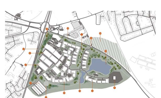 This image shows the overall scale of the proposed development 