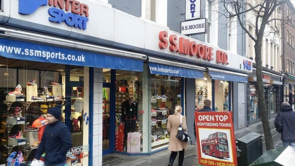 Sports shop SS Moore on Chichester Street in Belfast