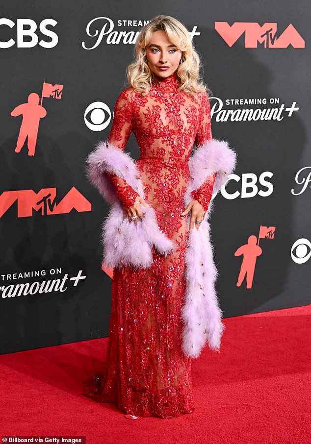 Sabrina Carpenter at the MTV Video Music Awards 2025 held at UBS Arena on September 07, 2025 in New York, New York. (Photo by Gilbert Flores/Billboard via Getty Images)