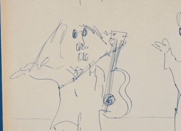 A drawing thought to be by John Lennon was valued on Antiques Roadshow