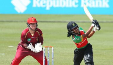 Realeanna Grimmond of Guyana Amazon Warriors batting during the Women