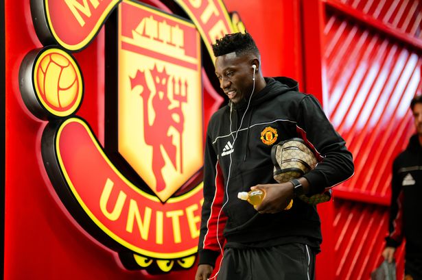 Andre Onana of Manchester United arrives at Old Trafford