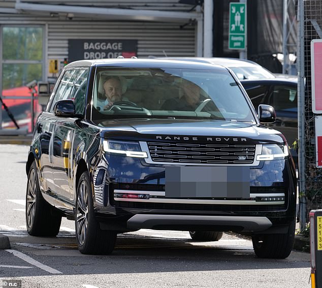 W8media.NO CREDITW8media Prince Harry Security Heathrow airport.Prince Harry lands at the Windsor suite today and driven away in a Range Rover .08/09/2025.