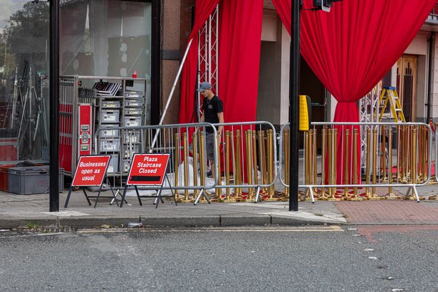 Set designers have been hard at work preparing for the film shoot in Stockport