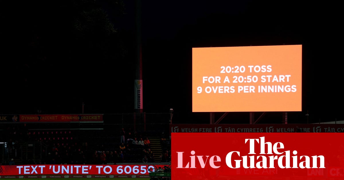 England v South Africa: first men’s T20 international gets under way after rain delay – live | Cricket