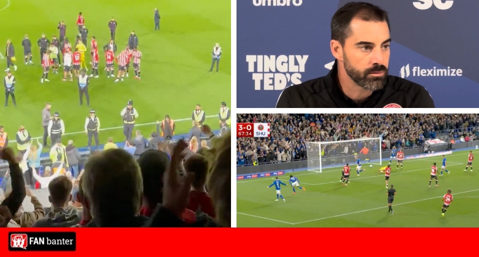 Sheffield United fans stay behind in full voice after watching 5-0 defeat away at Ipswich