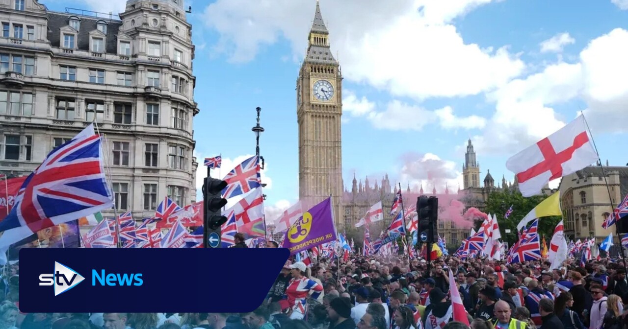 Glasgow man charged after emergency worker 'attacked' at Tommy Robinson rally