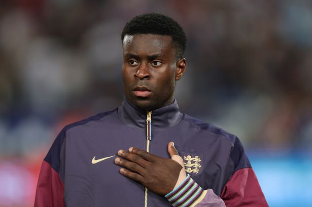 Marc Guehi before an England game