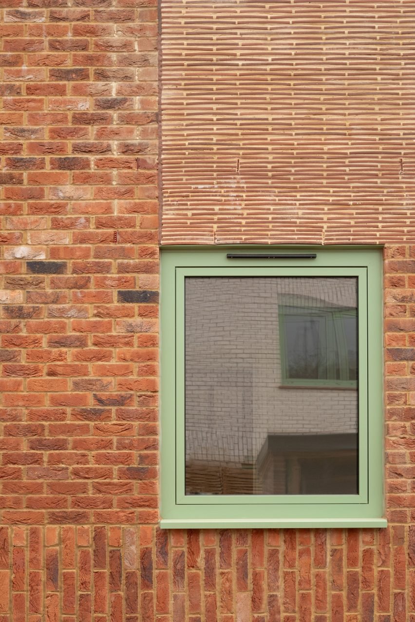 Green window frame