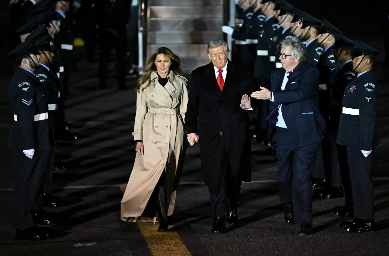 Trump arrives in UK for state visit