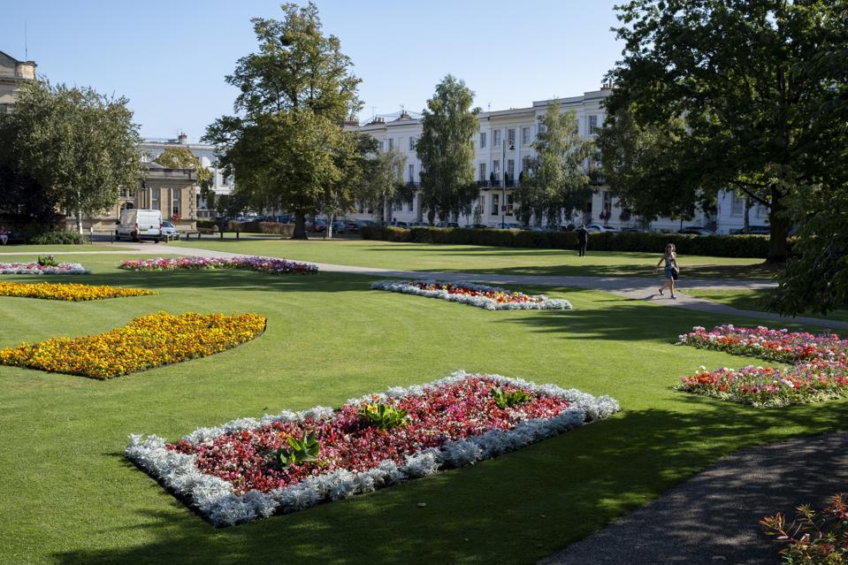 Imperial Gardens in Cheltenham, England, UK