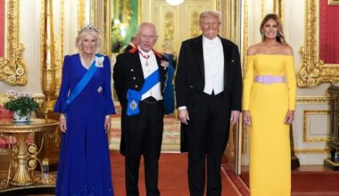 Was Trump eating spaghetti in front of King Charles? Fact-checking viral photo