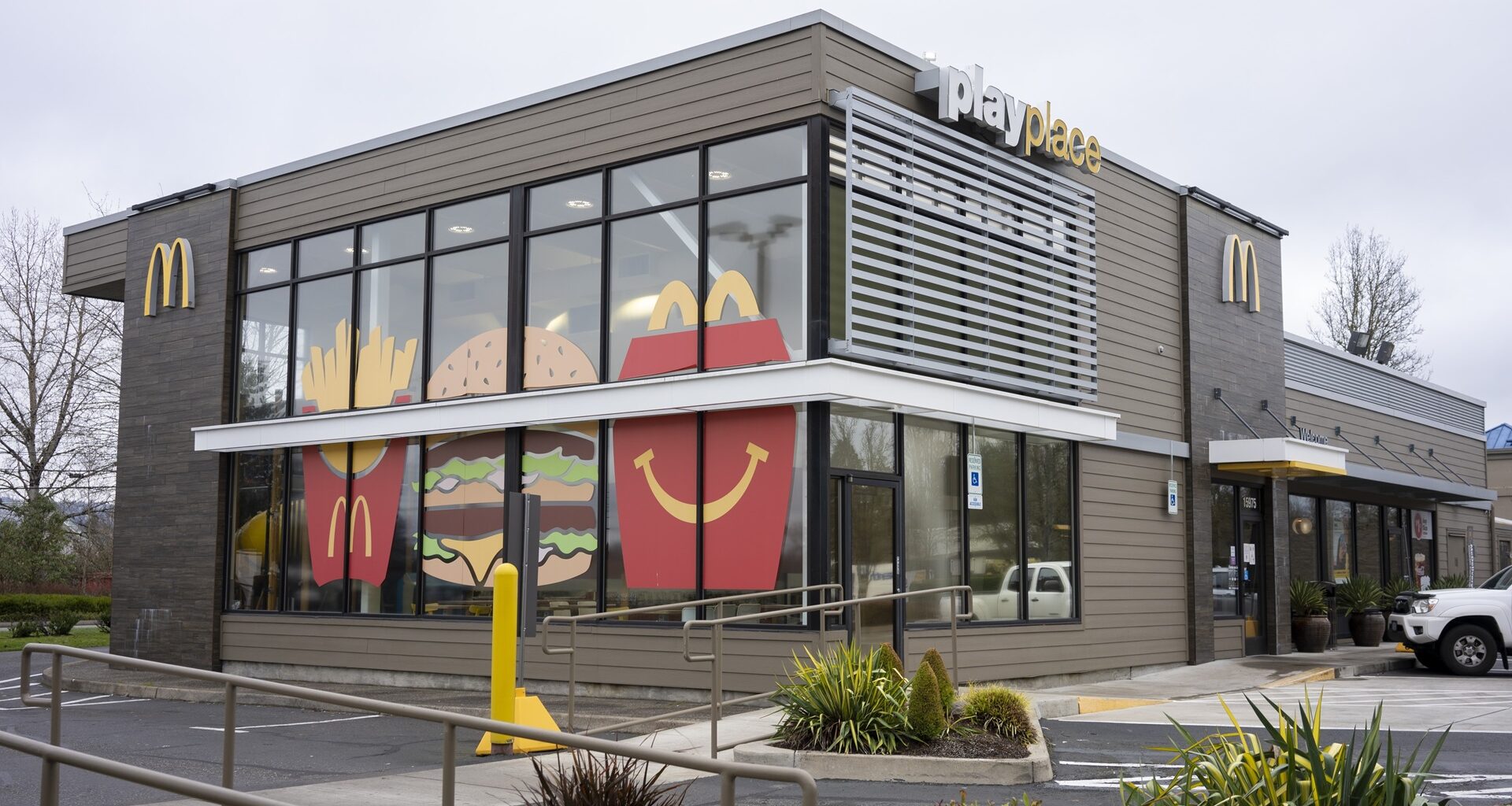 Outside of a McDonald