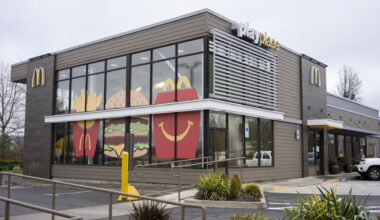 Outside of a McDonald