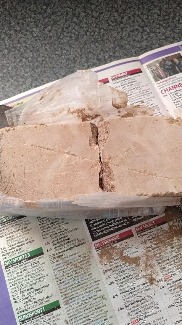 A block of heroin recovered following the arrests of Joseph Toole and Lawrence Hill