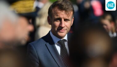 Watch | Macron stopped by NYPD hours after France recognized Palestinian statehood: ‘Clear the way’