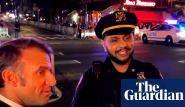 ‘Guess what?’ Macron phones Trump after US president’s motorcade blocks his car | Emmanuel Macron
