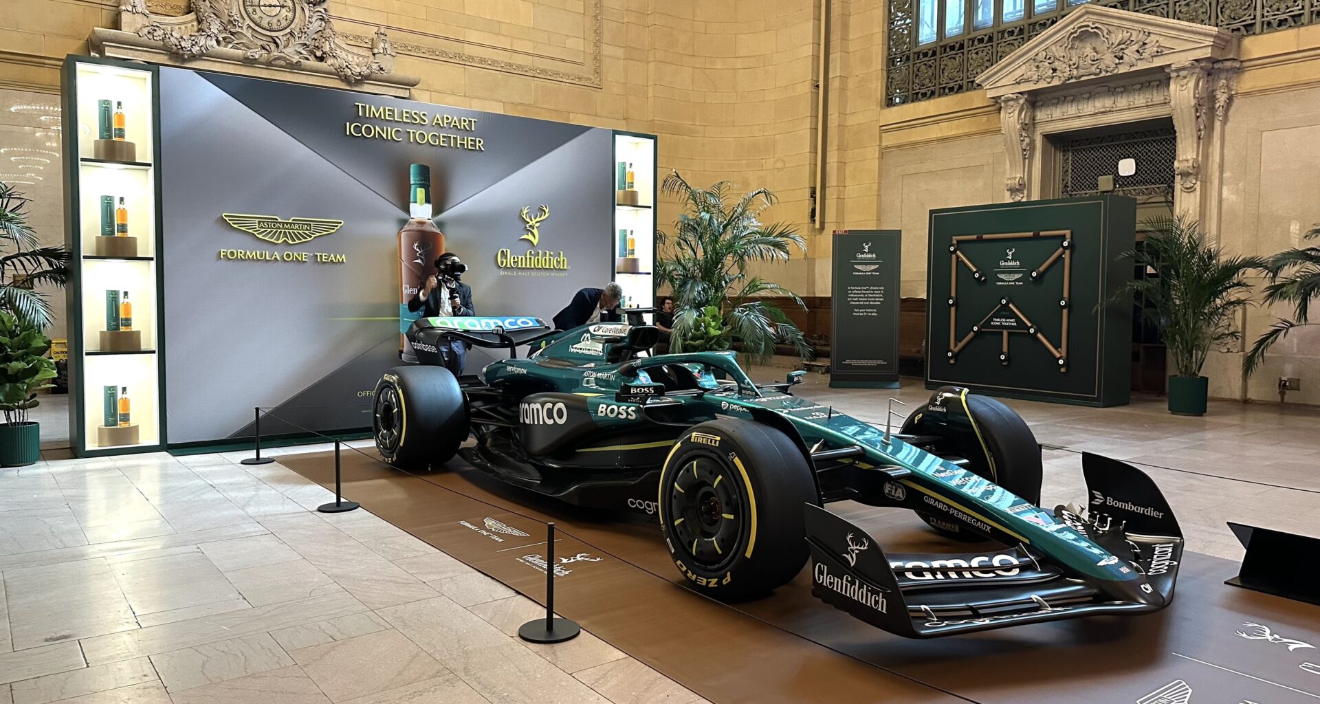 Formula 1 and Aston Martin brought a race car to Grand Central for a free pop-up today only