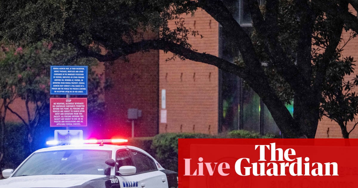 Officials reportedly identify Dallas Ice facility shooter after two detainees killed – live | US immigration