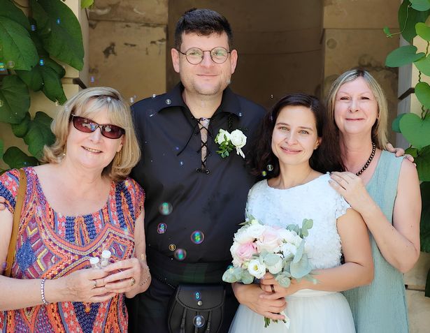 Rory Wilmer and his wife Jana (centre) are fearing for their futures in the UK after Reform UK's plans to scrap Indefinite Leave to Remain were announced