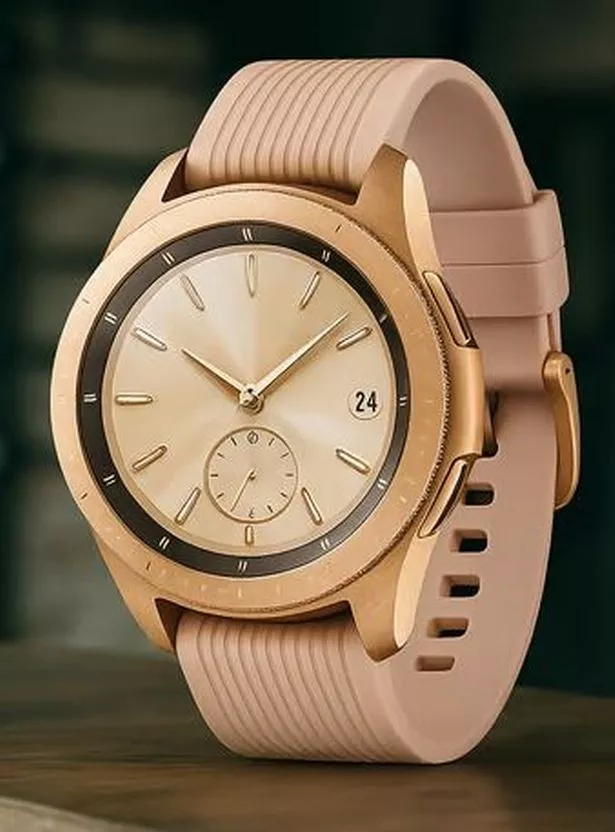 Samsung Galaxy smart watch in rose gold