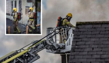 Whiteabbey Hospital fire in Co Antrim: More than 50 firefighters battle blaze at NI hospital