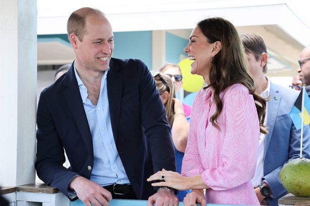 The Duke and Duchess of Cambridge during a visit to a Fish Fry in Abaco, a traditional Bahamian culinary gathering place which is found on every island in the Bahamas