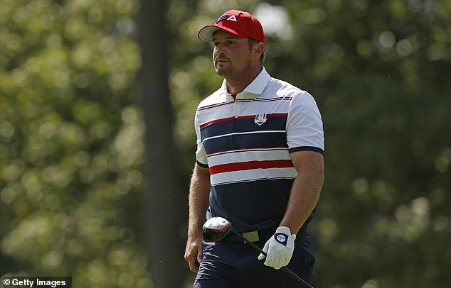 FARMINGDALE, NEW YORK - SEPTEMBER 28: Bryson DeChambeau of Team United States walks off the second tee during the Sunday singles matches of the 2025 Ryder Cup at Black Course at Bethpage State Park Golf Course on September 28, 2025 in Farmingdale, New York. (Photo by Harry How/Getty Images)