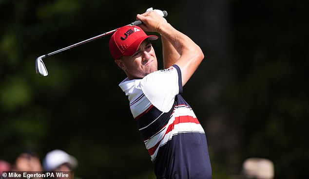 Justin Thomas of Team United States during the Sunday singles matches on day three of the 2025 Ryder Cup at the Bethpage Black Course, Farmingdale, New York. Picture date: Sunday September 28, 2025. PA Photo. Photo credit should read: Mike Egerton/PA Wire.RESTRICTIONS: Use subject to restrictions. Editorial use only, no commercial use without prior consent from rights holder.