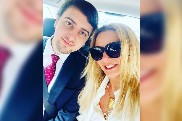 Carol Vorderman and her son Cameron King