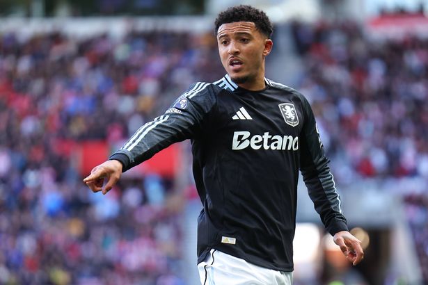 Jadon Sancho is currently on loan at Aston Villa from Manchester United