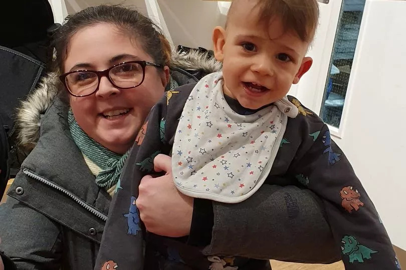 Natasha Hewitt and her son Harry Hewitt