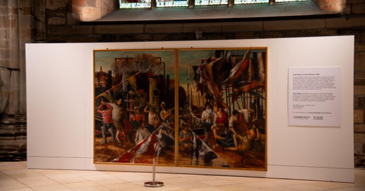 John Bellany's 'The Box Meeting' on display in Edinburgh