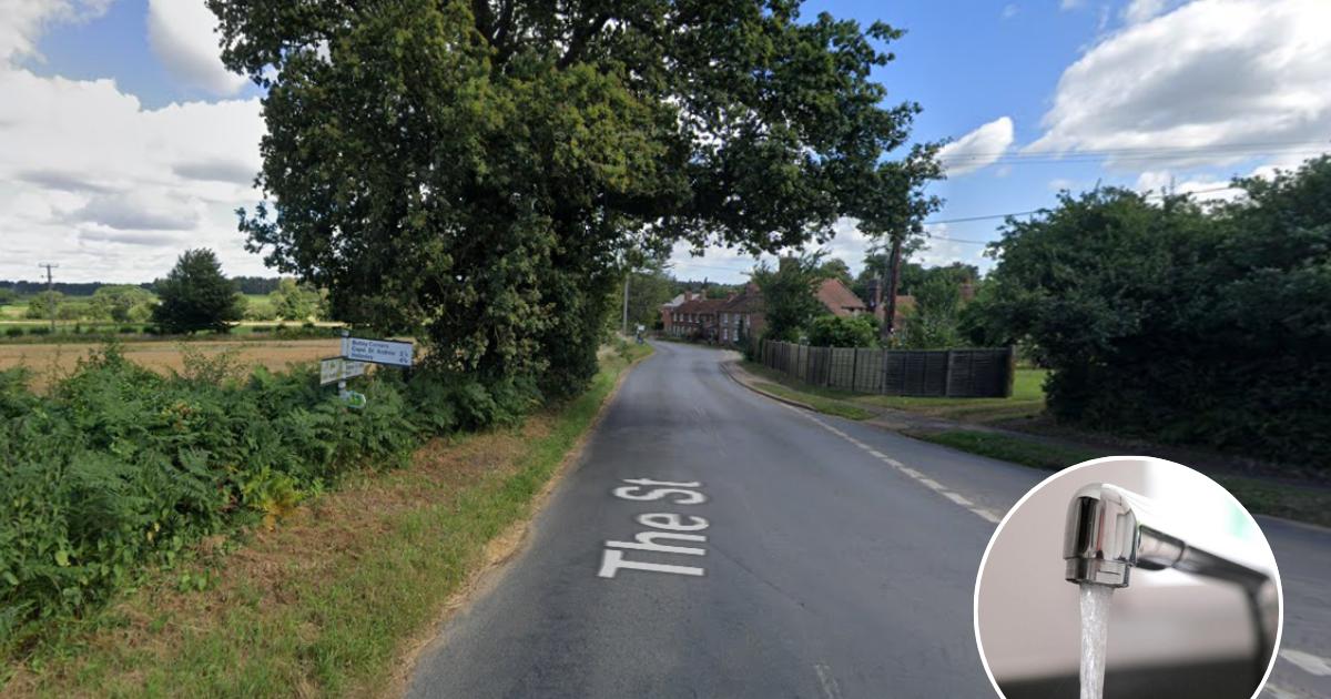 Burst water main in Butley on Tour of Britain route