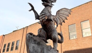 Taunton dragon statue vandalised with limbs missing